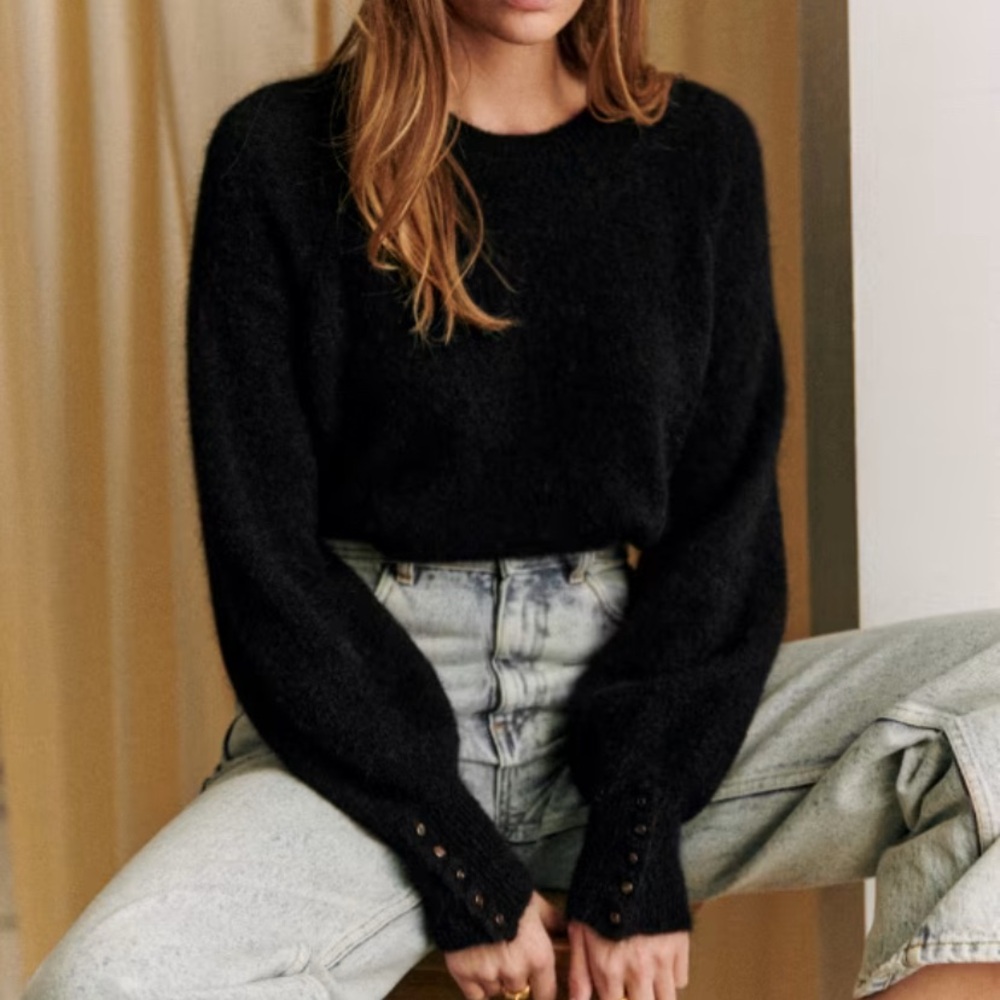 Sezane Louise jumper sweater  black small